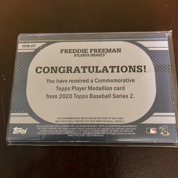 Freddie Freeman Atlanta Braves commemorative medallion/coin 1st home run/2020 2 - Picture 5 of 7